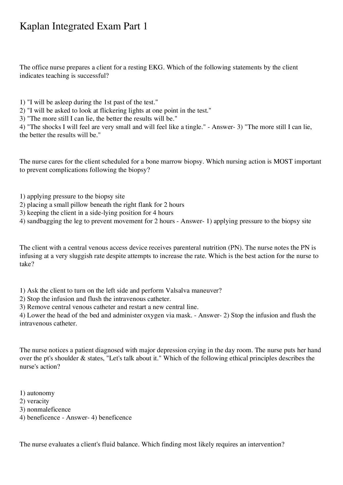 Preview image for Kaplan Integrated Exam Part 1